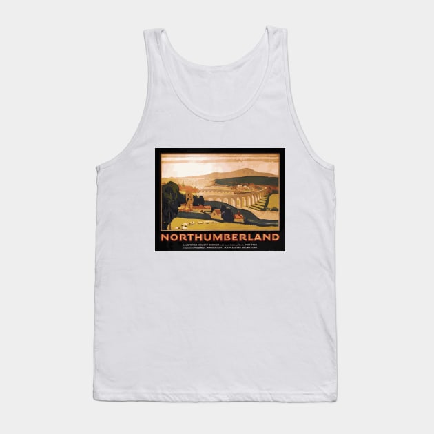 Vintage British Rail Travel Poster: Northumberland Tank Top by Naves